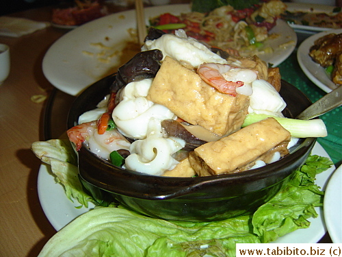 Tofu and seafood