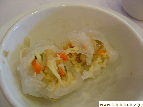 The innards of another dumpling dim sum that I didn't take a picture of