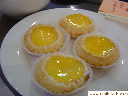 Egg tarts, flaky and not too sweet