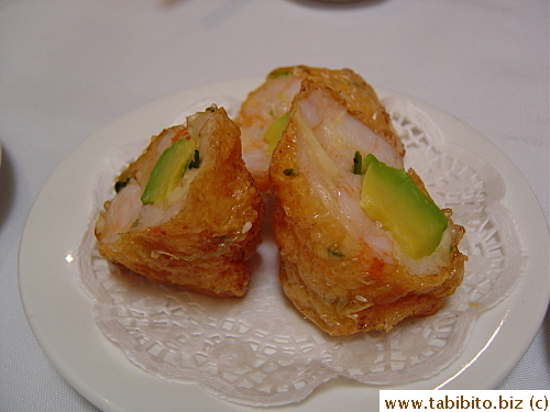 Fried prawn and avocado thing