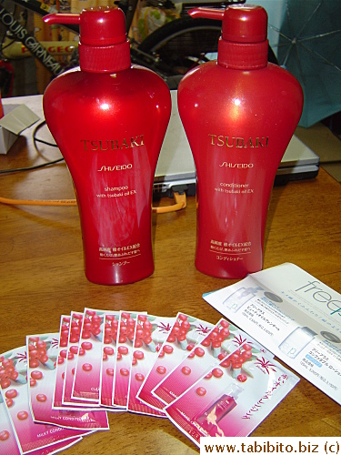 A bottle of shampoo and conditioner net me samples of cleanser, toner, and moisturiser etc