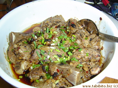 Served with a sprinkling of chopped scallions