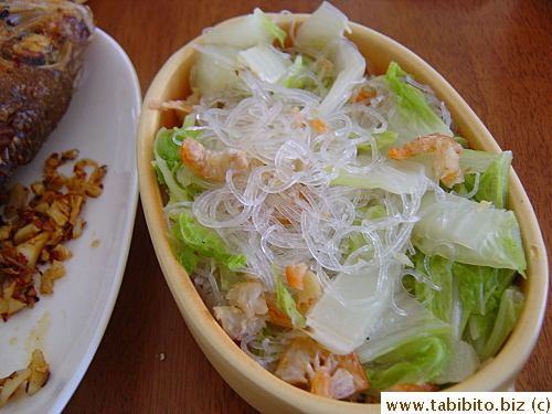 Also this Chinese cabbage and rice vermicelli stew as a side dish