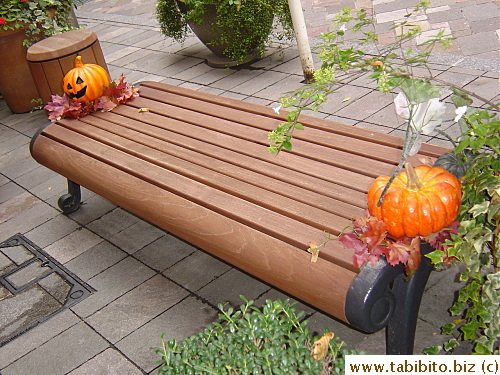 Decorated bench