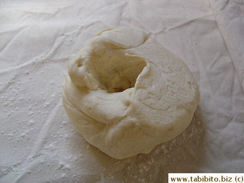 Risen dough from the bread machine