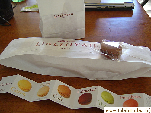 KL's shopping from Dalloyau, the macaron's free
