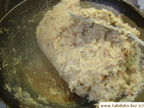 The stiffer the mixture, the firmer the cake will become after steaming
