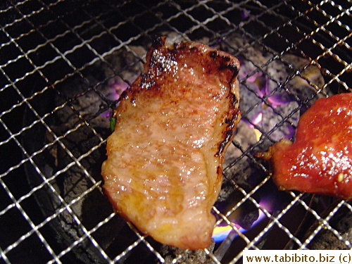 Look at the melted fat on the Shimofuri Karubi