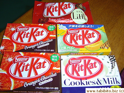 Found KitKat in different stores: orange, melon, Cookies & Milk and candy type
