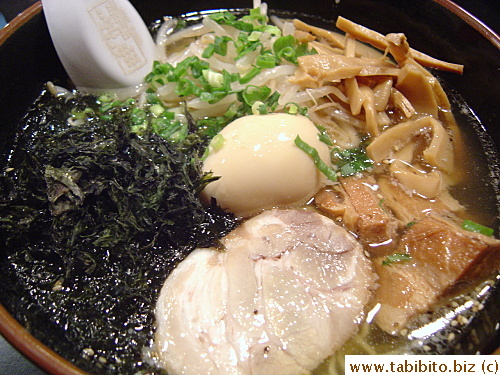My Special Shio ramen 980Yen/$8.6
