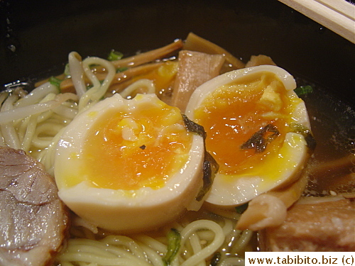 The egg is beautifully runny