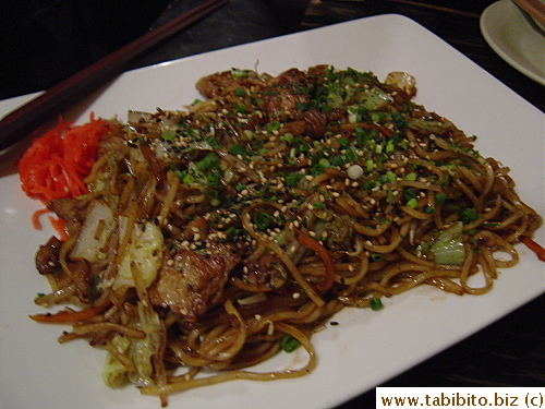 Sesame sauce fried noodles 880Yen/$7.7