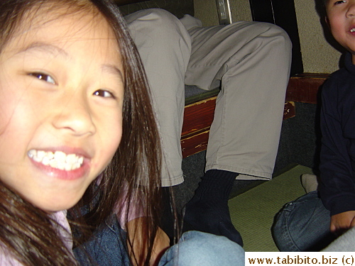 The kids had a ball under the table