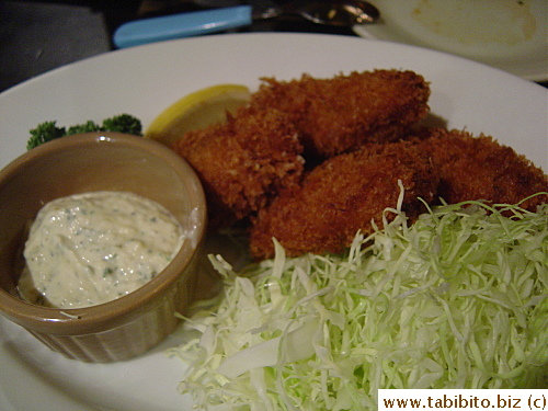Fried oysters 780Yen