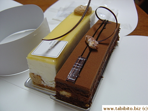 Cheesecake and chocolate cake.  KL said they were good, but not great enough to warrant the steep prices