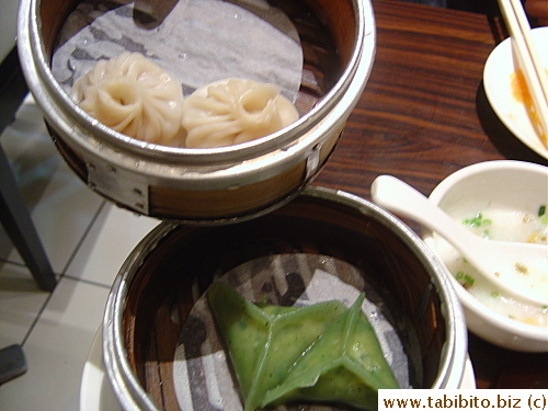Last two baskets of dim sum we cared to eat
