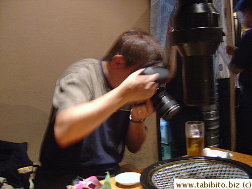 David takes pix of the food