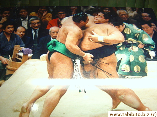 Sumo wrestling in his hey day