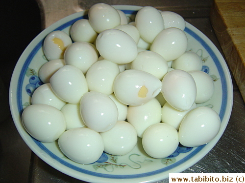 Takes forever to peel 40 quail eggs