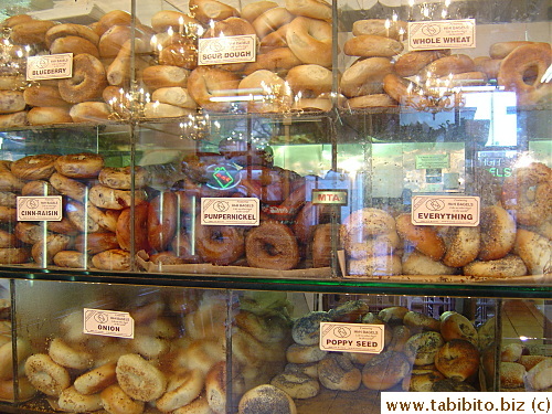 A variety of bagels