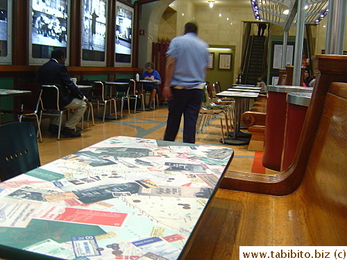 Tables in the food court