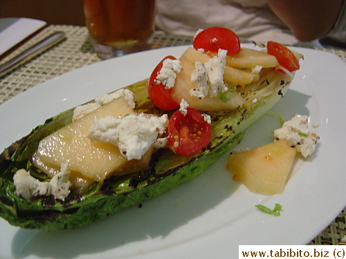 Marco's Grilled Romaine Salad with Melon and Goat Cheese