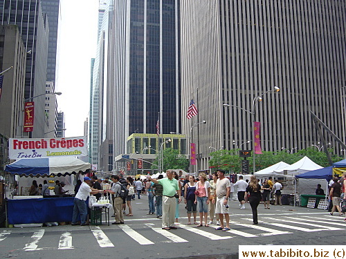 Saw a street fare on 6th Ave on our way to Clinton St. Baking Company.  There were so many food stalls that I wanted to try but couldn't!