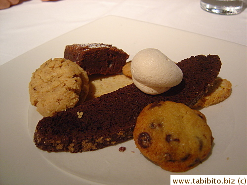 Complimentary Cookies and Biscotti from the chef