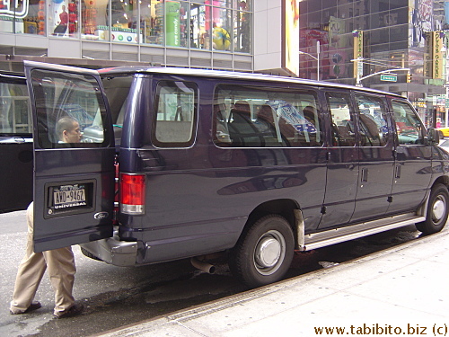 We went to the airport in this van