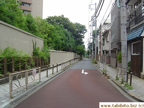 We walked up this quiet street to the hospital