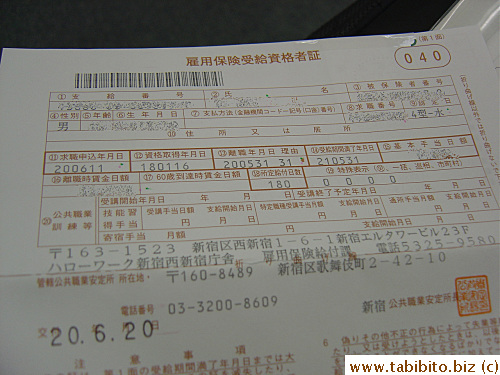 Each applicant is issued a certificate that lists all their details