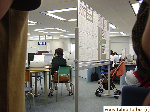 I positioned my camera on the counter to sneak in this picture to show you the office