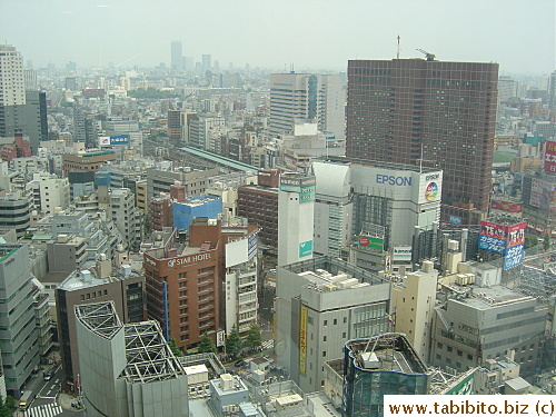 The 23rd floor office gives us this view from the hall window