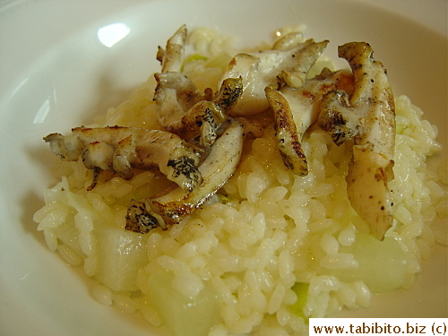 KL's pasta/risotto course: risotto with winter melon and seared whelk meats which had a smoky taste from high heat cooking, so delicious.  