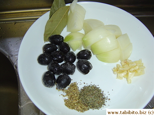 Ingredients for the sauce