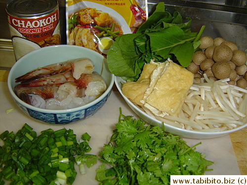 I chose these ingredients for the laksa