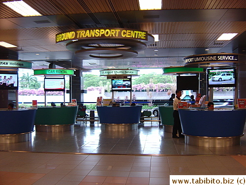 Different kinds of transportation are available at the Transport Centre 