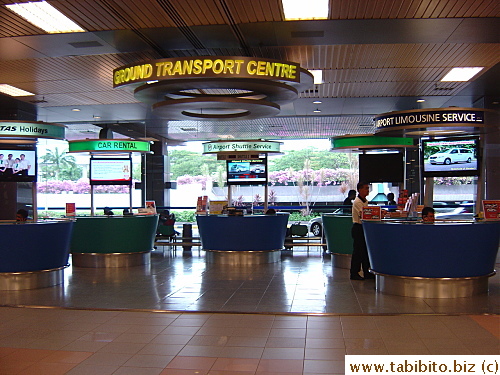 Different kinds of transportation are available at the Transport Centre