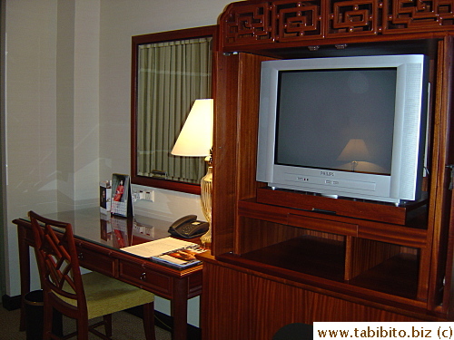 Desk and TV