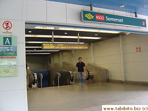 Somerset station is the one closest to our hotel, less than 10 minutes on foot