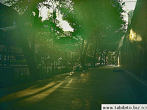 An empty Orchard Road early in the morning