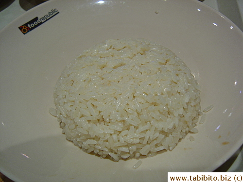and two plates of rice