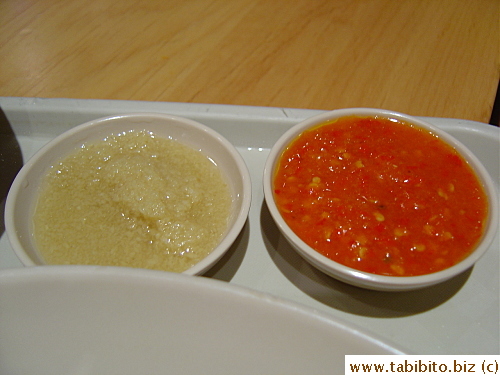 Sauces for the chicken