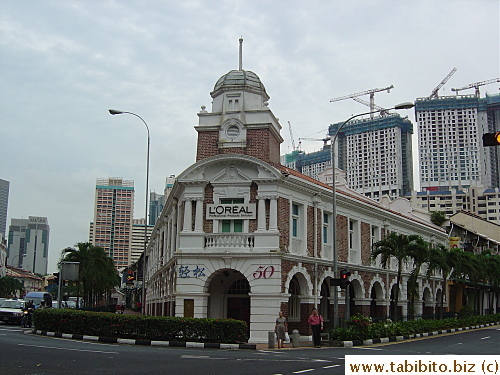 A colonial style L'oreal building