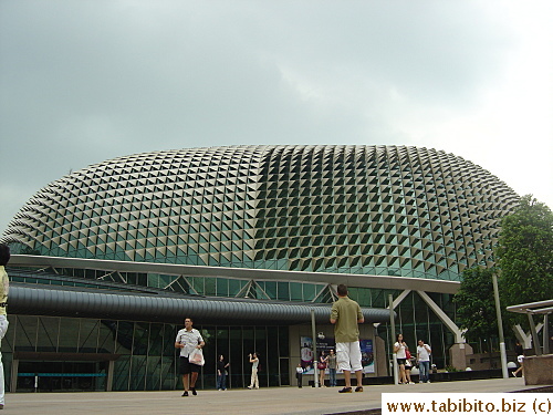 The Theatre of Art is supposed to resemble a durian, but the shape looks more like a jackfruit to me