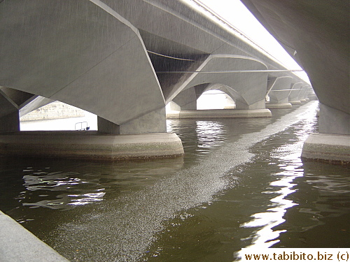 We took shelter under the bridge
