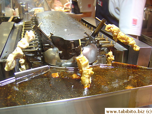 Yakitori machine in the basement of Takashimaya