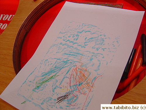 You rub a piece of paper against the wooden surface and will get an imprint of the mold.  Perhaps fun for a minute but totally useless