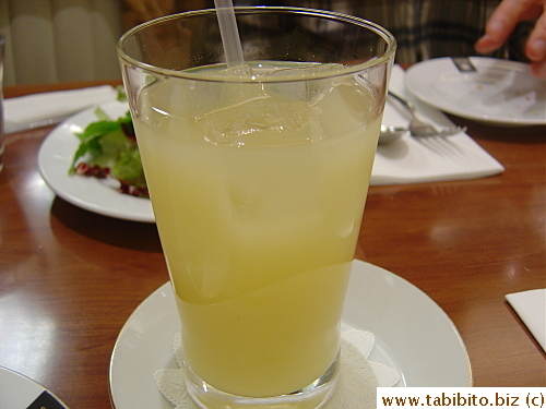 and a drink of choice, here I had grapefruit juice