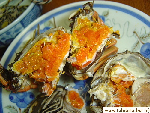 Although the crabs are small, they have tons of roe